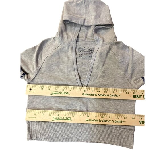 No Boundaries Cropped Sweatshirt Juniors S (3) Used Gray Blue Y2K - Picture 8 of 15